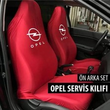 Mikasso Opel Servis Kılıfı Kırmızı Penye Siyah