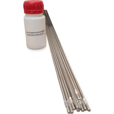 Buççin Online Mağaza Alüminyum Kaynak Teli 3,2 mm (10 Adet) + Alüminyum Kaynak Dekapanı Küçük Kutu (50 Gr)