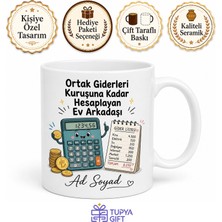 Tupya Gift Ortak Giderleri Hesaplayan Cimri Ev Arkadaşı Çay Kupası Komik Hediye Bardak