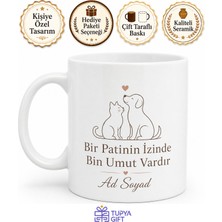 Tupya Gift Isme Özel Sokak Hayvanları Dostu Yazılı Kupa Bardak Hediye Porselen Mug