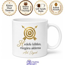Tupya Gift Okçuluk Olimpiyat Şampiyonu Altın Hedef Tam Isabet Temalı Baskılı Kupa Bardak Hediye