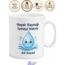 Tupya Gift Su Içmeyi Unutan Arkadaşa Hayat Kaynağı Içmeyi Hatırla Uyarı Kupa Hediye Bardak