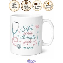 Tupya Gift Hemşireye Hediye Sağlıkçı Temalı Baskılı Kupa Bardak Özel Tasarım Porselen