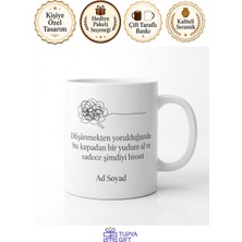 Tupya Gift Overthinker Arkadaşa Hediye Zihin Boşaltıcı Baskılı Porselen Kupa Bardak