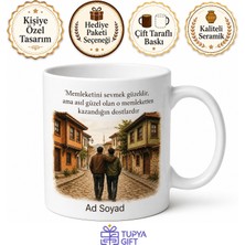 Tupya Gift Hemşehri Dostluğu Baskılı Kişiye Özel Kupa Bardak Hediye