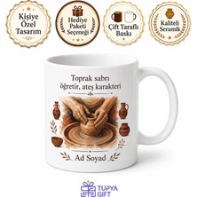 Tupya Gift Çömlek Ustası Sanatsal Kupa Bardak Seramik Çamuruna Şekil Veren Hediye