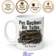 Tupya Gift Klasik Araç Restore Edenlere Garaj Tozu Paslı Parça Kupası Hediye Bardak