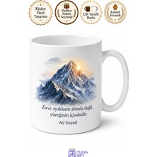 Tupya Gift Niğde Aladağlar Demirkazık Zirvesi Tırmanış Temalı Baskılı Porselen Kupa Bardak Hediye