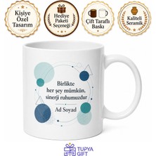 Tupya Gift Isme Özel Sinerji Yazılı Kupa Bardak Hediye Özel Tasarım Porselen Mug