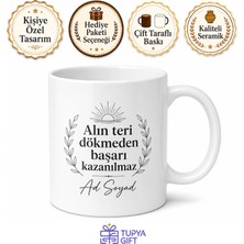Tupya Gift Isme Özel Alın Teri Yazılı Kupa Bardak Hediye Özel Tasarım Porselen Mug