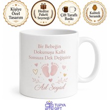 Tupya Gift Yeni Anne Için Kişiye Özel Isimli Baskılı Kupa Bardak Bebek Kutlama Hediyesi