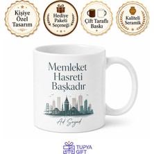 Tupya Gift Kişiye Özel Memleket Temalı Isimli Baskılı Kupa Bardak Hediyelik Porselen