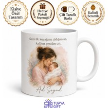 Tupya Gift Taze Anneye Hediye Kupa Ilk Çocuk Kucağına Alan Anne Gözyaşı Bardak