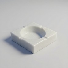 Northcity Premium El Yapımı Doğal Mermer Küllük - 12X12 cm Dekoratif Doğal Taş Küllük