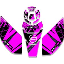 Tutgun Motor Cf Moto Sr 250 4 Parça Tank Pad Pembe 2021 2026 Model