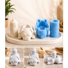 Silikon Kalıp Köpek Modeli & Patili Mum Modeli Set
