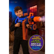Toyfest Insanity Dumanlı Dart Tabancası Smoking Barrel Işıklı 72 Dart 27 Metre Atış 58 cm