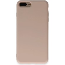 DS LLC Apple Iphone 7 Plus Kılıf Nano Içi Kadife Silikon - Pudra