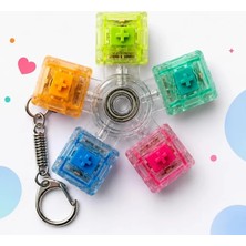 DS LLC Mekanik Switch Klavye Stres Çarkı - Renkli Tuşlu Fidget Oyuncak