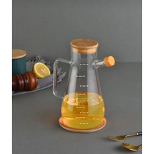 Empressco 900 ml Bambu Kapaklı Borosilikat Cam Yağdanlık, Şık ve Dayanıklı Tasarım