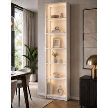 Barida Lumion %100MDF Modern Vitrin Neon LED Modern Tasarım Gümüşlük