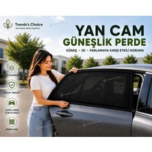 Trends's Choice 1 Adet Araç Yan Cam Güneşlik Perde | Uv Korumalı Esnek Oto Cam Gölgelik Oto Yan Cam Perde