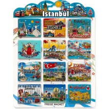 Istanbul Temalı Silikon Buzdolapı Süsü Magnet 12'li Set ALK5806 Nemere