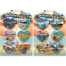 Istanbul Temalı Silikon Buzdolapı Süsü Magnet 6'lı Set ALK5805 Midastech