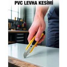 Nemere İthalat 5’li Profesyonel Metal Falçata Seti Ergonomik Saplı Çok Amaçlı Kesici Maket Bıçağı Nemere