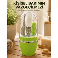 Yeşil Manikür Pedikür Bakım Seti Çok Amaçlı Kişisel Bakım Kiti Midastech
