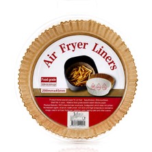 Marsilyan 50PCS Yuvarlak Taban: 20CM - Kenar: 4.5cm Air Fryer Pişirme Kalıp Kağıt (4887)