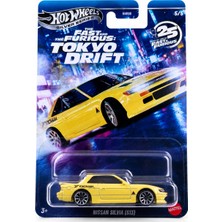 Hot Wheels Fast & Furious Tokyo Drift Nissan Silvia S13 Sarı Silver Series Metal Oyuncak Araba HNR88 5/5