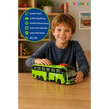 Toyfest Man Flixbus Lisanslı Oyuncak Otobüs Açılır Kapılı Direksiyon Kontrollü 26.5 cm