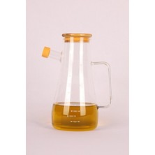 Empressco Bambu Kapaklı 900ML Borosilikat Cam Yağlık, Şık ve Dayanıklı Tasarım