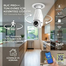 Blic Akıllı Ampul Kamera 1080P Full Hd | 355° Panoramik Görüş, Wifi, Gece Görüşlü Güvenlik Kamerası