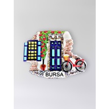 Mundy Bursa Polyester Kabartmalı Magnet 7 x 5,5 cm Dekoratif Hediyelik Buzdolabı Süsü (KOD:1492)