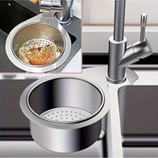 Empressco Şık Kuğu Tasarımlı Paslanmaz Çelik Lavabo Drenaj Sepeti Süngerlik