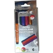 Penmark Süper Yıkanabilir Metalik Simli Jumbo Keçeli Kalem 6lı Set HS707