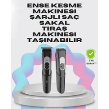Taşınabilir Şarjlı Saç Sakal Tıraş Makinesi – 3 Taraklı, Sessiz ve Ergonomik