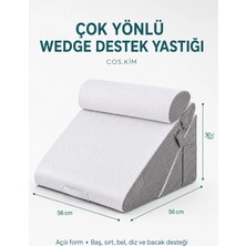 Cos.kim 10 In 1 Çok Yönlü Wedge Destek Yastığı, Sırt Bel Boyun Bacak Destek, Fermuarlı Kılıflı