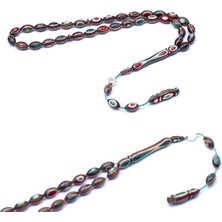 Tesbih Rüyası  Arpa Kesim Küçük Boy Kafur Ağacı Tesbih 6X10MM