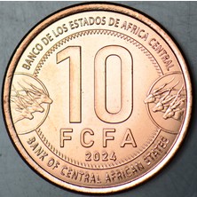 Banknoting Orta Afrika Devletleri 10 Fcfa Frank 2024 Çil.