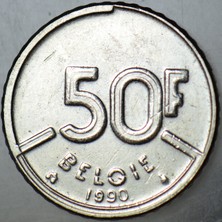 Banknoting Belçika 50 Frank 1990 Belgıe.