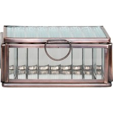 Yargıcı Cam Metal Detaylı Kutu(11x11x5 Cm)