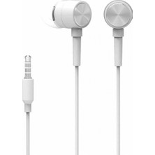 Marsilyan Kablolu Kulak Içi Kulaklık Mikrofonlu 3.5mm Pc Telefon Uyumlu Beyaz DHH1111WT