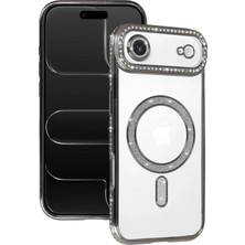 MiraLive Mey Ithalat®   iPhone 17 Air Joke Simli Magneticsafe Kılıf - Gümüş