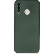 MiraLive Mey Ithalat®  Huawei P30 Lite Kılıf Nano Içi Kadife Silikon - Koyu Yeşil