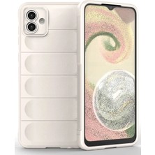 MiraLive Mey Ithalat®  Samsung Galaxy A04E Kılıf Optimum Silikon - Krem