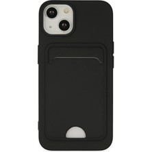 MiraLive Mey Ithalat®  iPhone 14 Plus Kılıf Kelvin Kartvizitli Silikon - Siyah