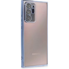 MiraLive Mey Ithalat®  Samsung Galaxy Note 20 Ultra Kılıf  Lensli Silikon - Açık Mavi